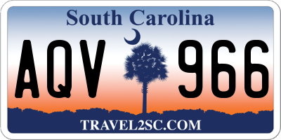 SC license plate AQV966