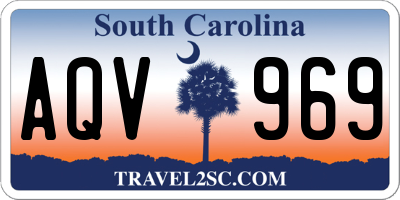 SC license plate AQV969
