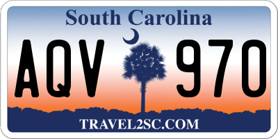 SC license plate AQV970