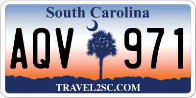 SC license plate AQV971