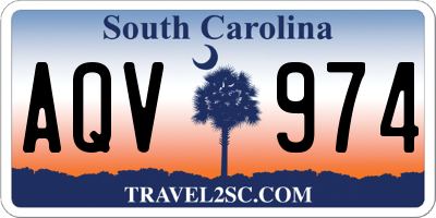 SC license plate AQV974