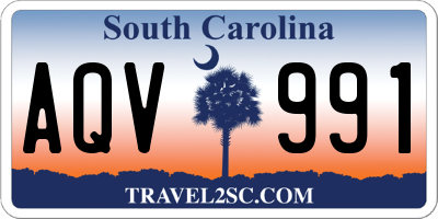 SC license plate AQV991