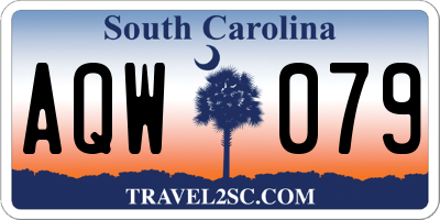 SC license plate AQW079