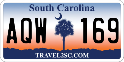 SC license plate AQW169