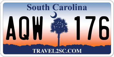 SC license plate AQW176