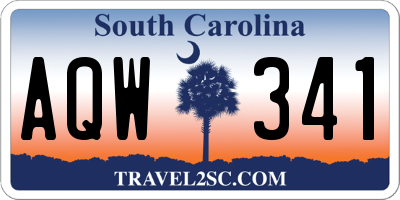 SC license plate AQW341