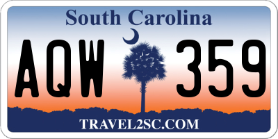 SC license plate AQW359