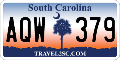 SC license plate AQW379