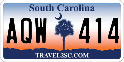 SC license plate AQW414