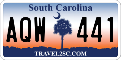 SC license plate AQW441