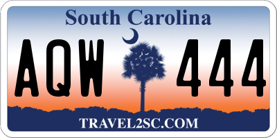 SC license plate AQW444