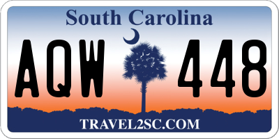 SC license plate AQW448