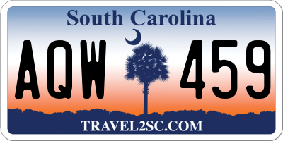 SC license plate AQW459