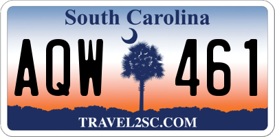 SC license plate AQW461