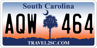 SC license plate AQW464