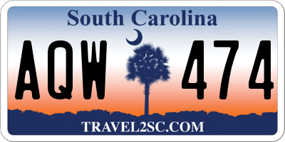 SC license plate AQW474