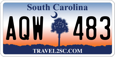 SC license plate AQW483