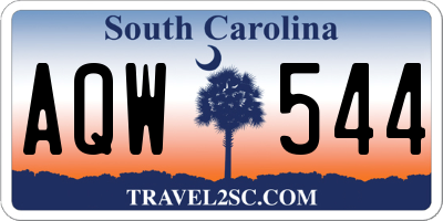SC license plate AQW544