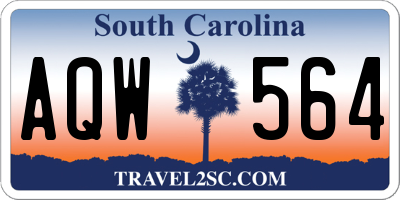 SC license plate AQW564