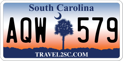 SC license plate AQW579