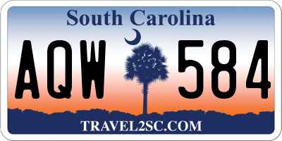 SC license plate AQW584
