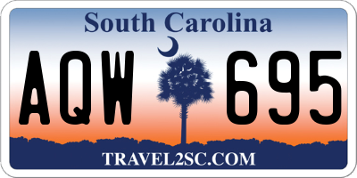 SC license plate AQW695