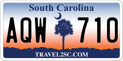 SC license plate AQW710