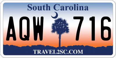 SC license plate AQW716