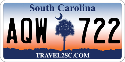 SC license plate AQW722