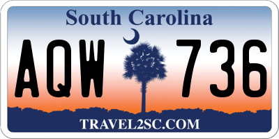 SC license plate AQW736