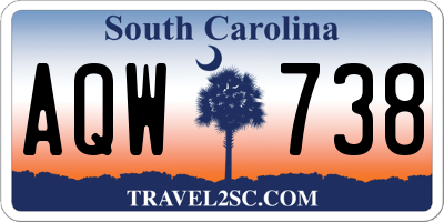 SC license plate AQW738