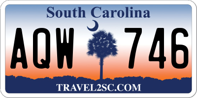 SC license plate AQW746