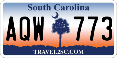 SC license plate AQW773