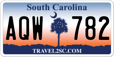 SC license plate AQW782