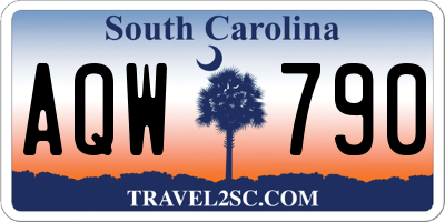 SC license plate AQW790