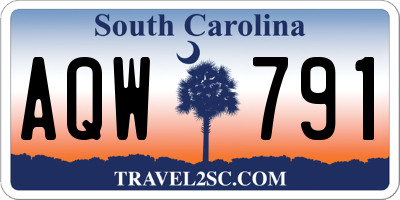 SC license plate AQW791
