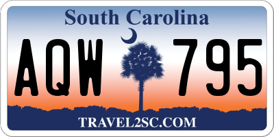 SC license plate AQW795