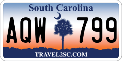 SC license plate AQW799