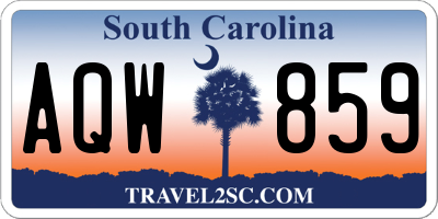 SC license plate AQW859