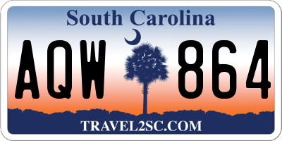 SC license plate AQW864