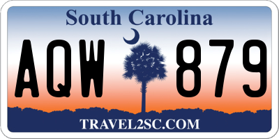 SC license plate AQW879