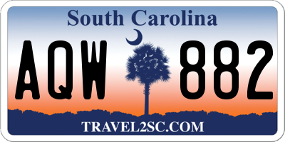 SC license plate AQW882
