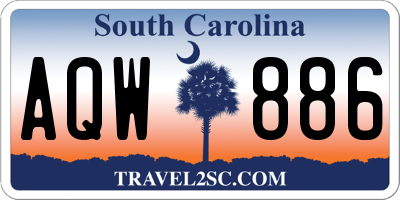 SC license plate AQW886