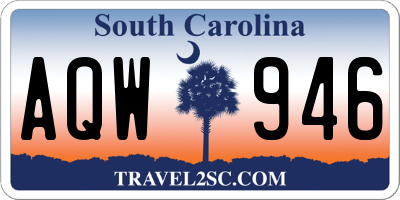 SC license plate AQW946