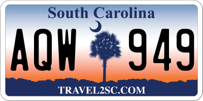 SC license plate AQW949