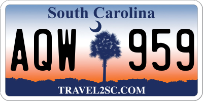 SC license plate AQW959