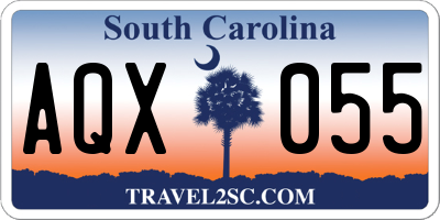 SC license plate AQX055