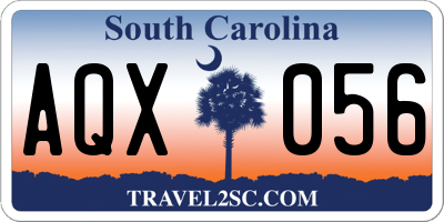 SC license plate AQX056