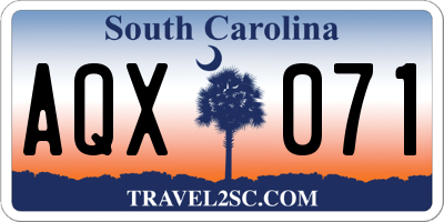 SC license plate AQX071