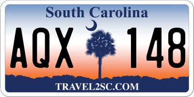 SC license plate AQX148